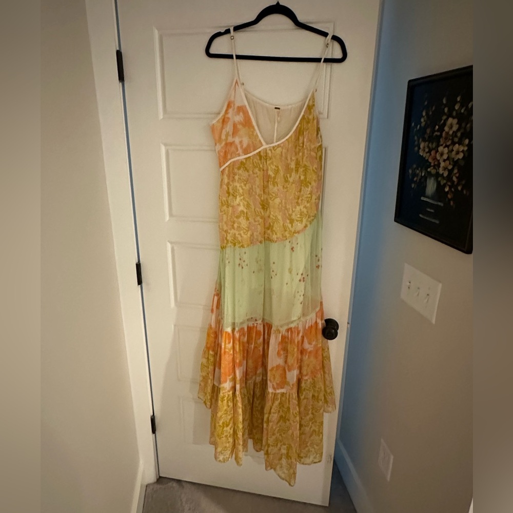 Free People Luna Grace Maxi in Mango Combo - Picture 2 of 4